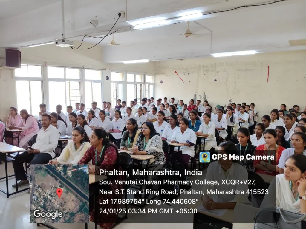 Blood Donation Camp 2025 poster of PES College of Pharmacy Phaltan