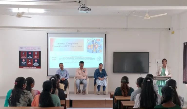 ICC Awareness Program 2025 at PES College of Pharmacy Phaltan